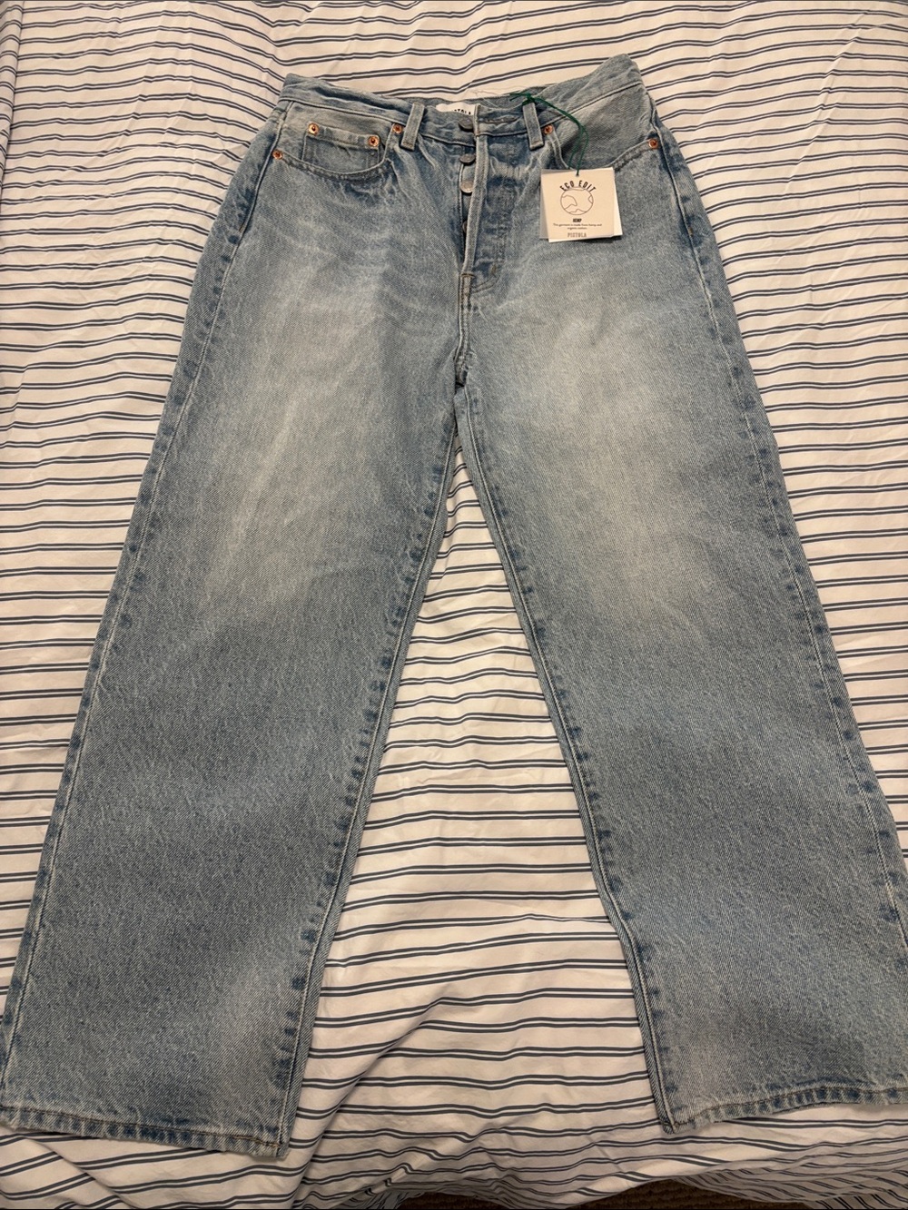 Pistola Cassie Crop Super High Rise Straight-Leg Jeans sz 26 Radiant